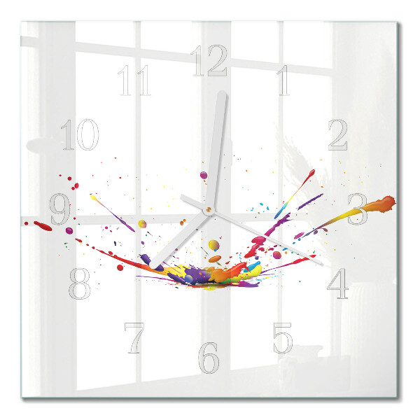 Orologio in vetro decorativo quadrato Macchie