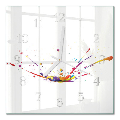 Orologio in vetro decorativo quadrato Macchie