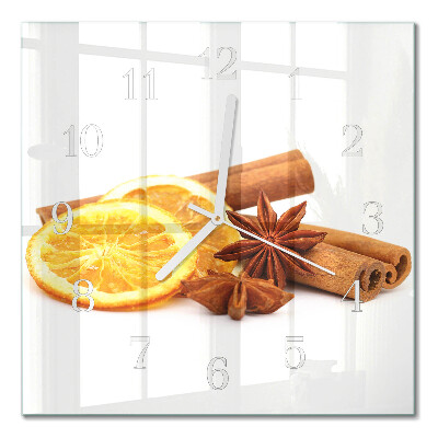Quadrato orologio quadrato in vetro Vaniglia con limone