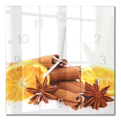 Orologio in vetro decorativo quadrato Vaniglia con limone