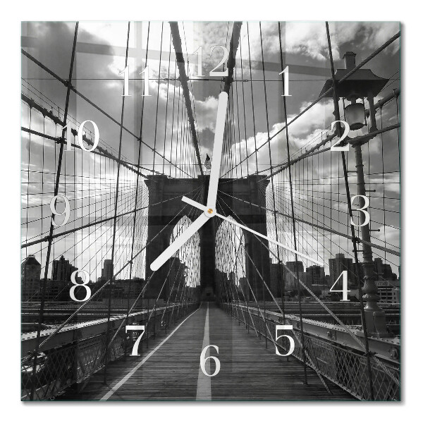 Orologio in vetro decorativo quadrato Ponte