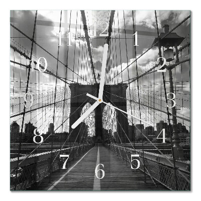 Orologio in vetro decorativo quadrato Ponte