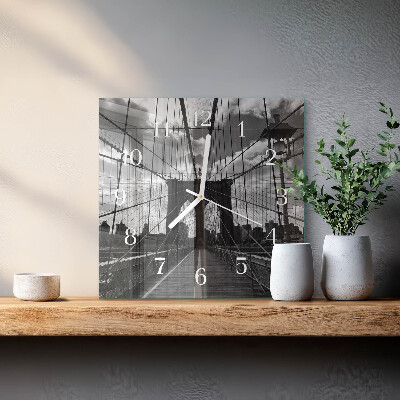 Orologio in vetro decorativo quadrato Ponte