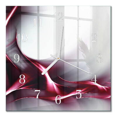 Orologio in vetro decorativo quadrato Astrazione