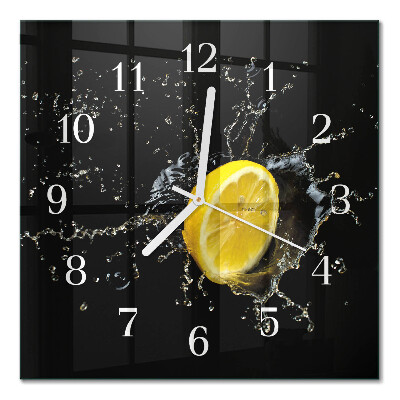 Quadrato orologio quadrato in vetro Agrumi