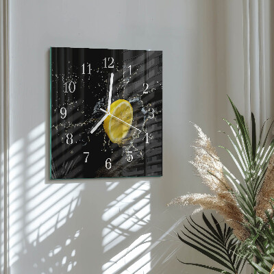 Quadrato orologio quadrato in vetro Agrumi