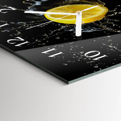 Quadrato orologio quadrato in vetro Agrumi
