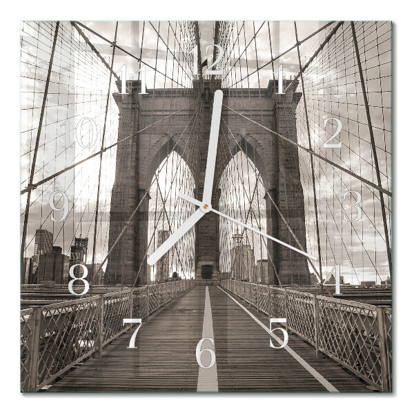 Quadrato orologio quadrato in vetro Ponte