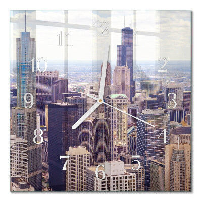 Orologio in vetro decorativo quadrato Orizzonte