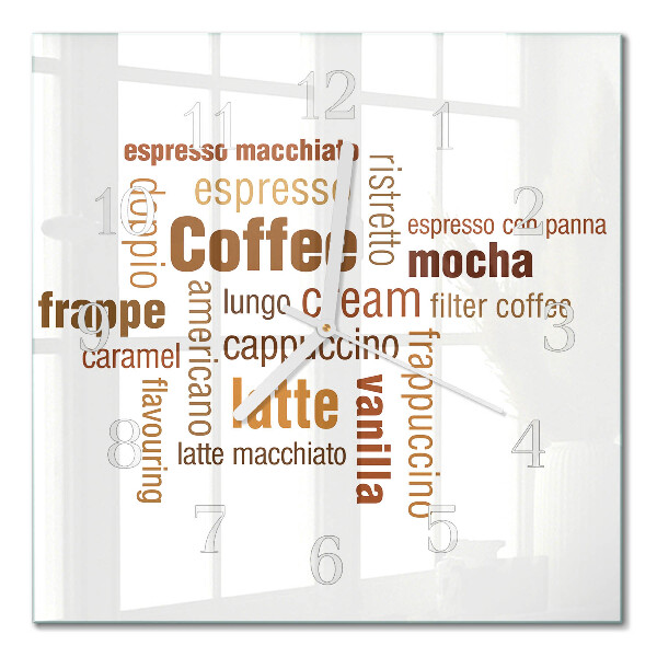 Orologio da parete quadrato Caffè