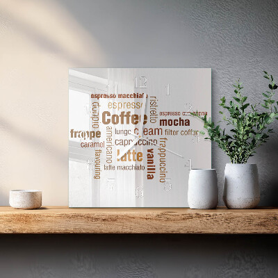 Orologio da parete quadrato Caffè