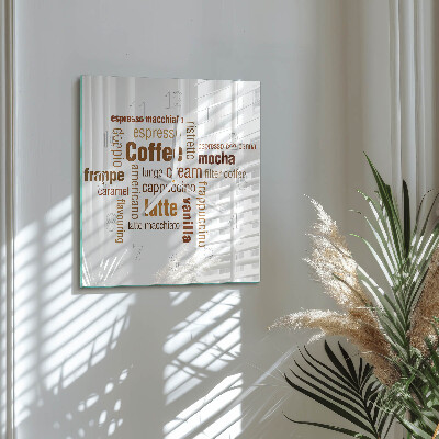 Orologio da parete quadrato Caffè