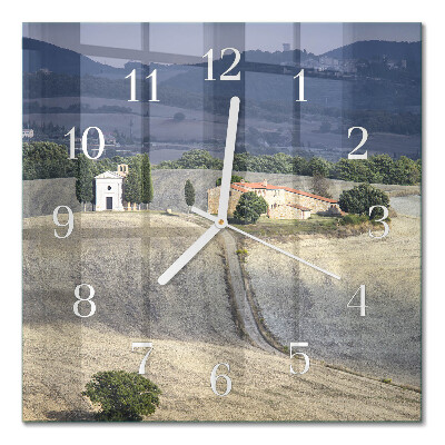 Orologio in vetro decorativo quadrato Paesaggio