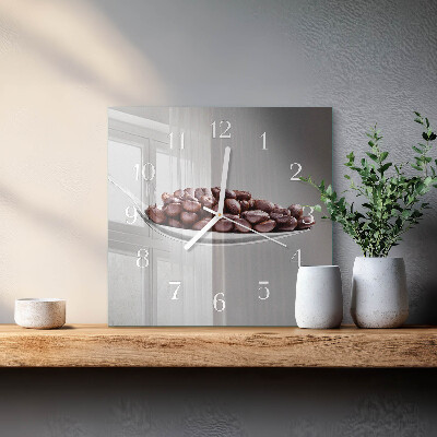 Orologio in vetro decorativo quadrato Un cucchiaio di caffè
