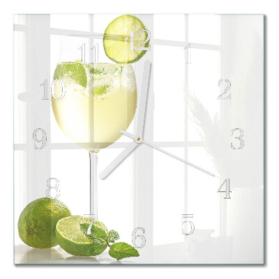 Orologio in vetro decorativo quadrato Carbonato di calcio