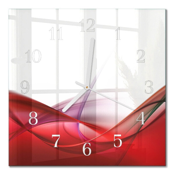 Quadrato orologio quadrato in vetro Astrazione