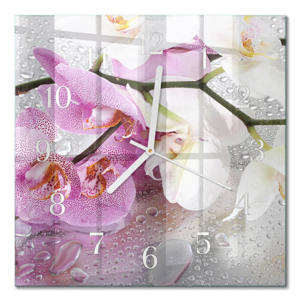 Quadrato orologio Orchidea