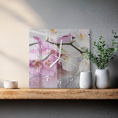 Quadrato orologio Orchidea