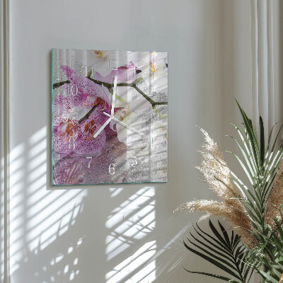 Quadrato orologio Orchidea