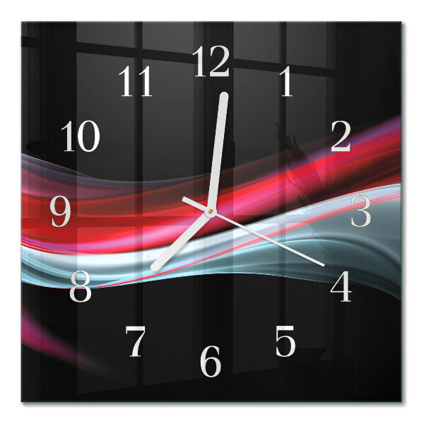 Quadrato orologio quadrato in vetro Astrazione