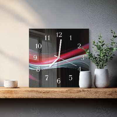 Quadrato orologio quadrato in vetro Astrazione