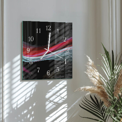 Quadrato orologio quadrato in vetro Astrazione