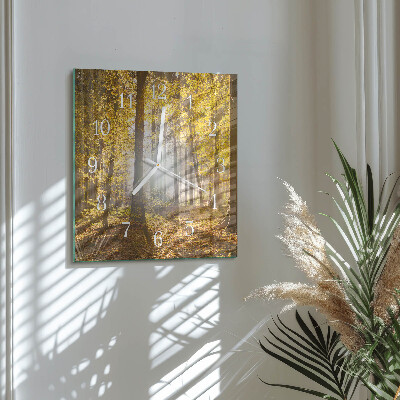 Orologio in vetro decorativo quadrato Autunno nella foresta