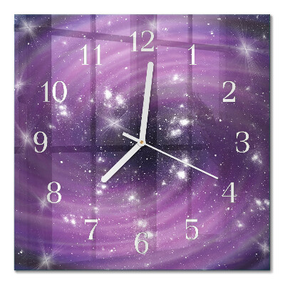 Quadrato orologio quadrato in vetro Astrazione