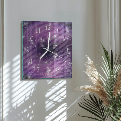Quadrato orologio quadrato in vetro Astrazione