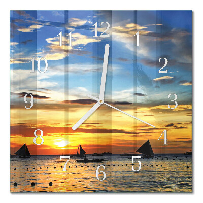 Orologio da parete quadrato Tramonto