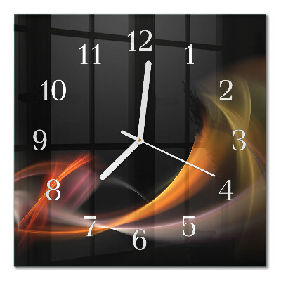Quadrato orologio quadrato in vetro Astrazione