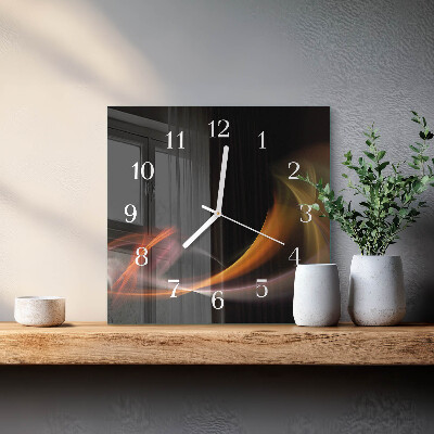 Quadrato orologio quadrato in vetro Astrazione