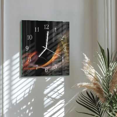 Quadrato orologio quadrato in vetro Astrazione