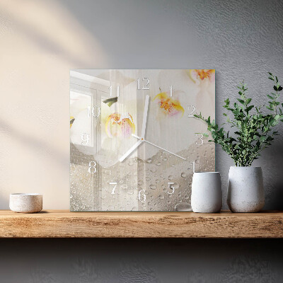 Quadrato orologio Orchidea