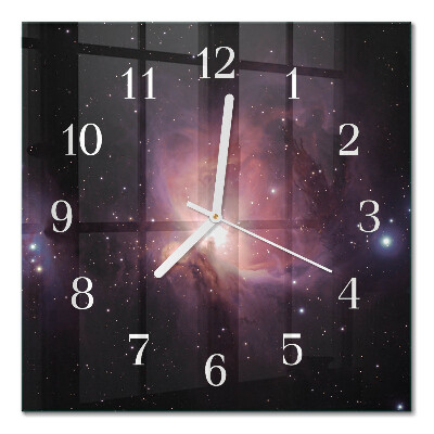 Quadrato orologio quadrato in vetro Cosmo