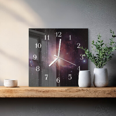 Quadrato orologio quadrato in vetro Cosmo