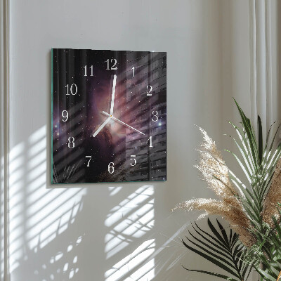 Quadrato orologio quadrato in vetro Cosmo