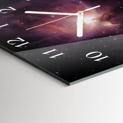 Quadrato orologio quadrato in vetro Cosmo