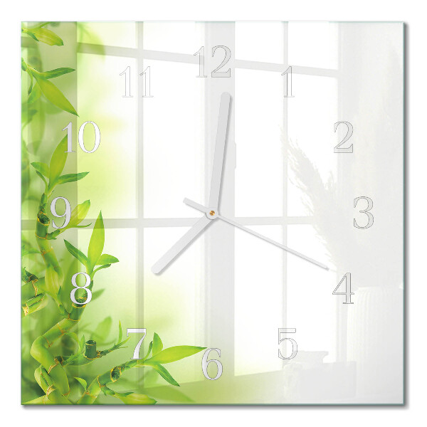 Orologio in vetro decorativo quadrato Natura
