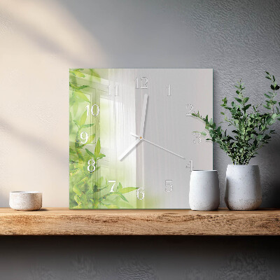 Orologio in vetro decorativo quadrato Natura