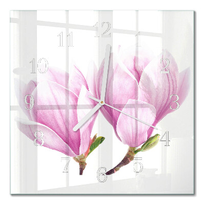 Orologio in vetro decorativo quadrato Magnolia