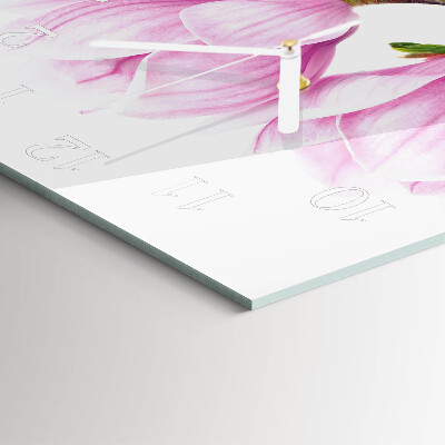 Orologio in vetro decorativo quadrato Magnolia