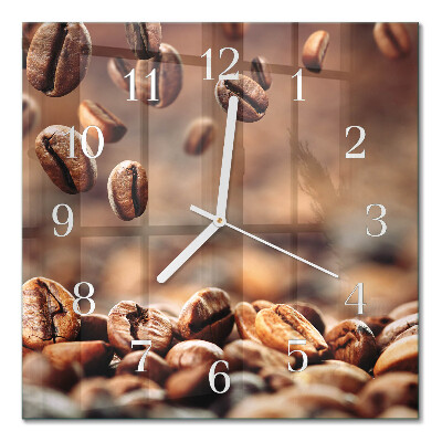 Quadrato orologio Chicchi di caffè