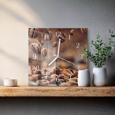 Quadrato orologio Chicchi di caffè