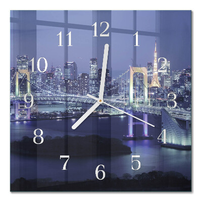 Quadrato orologio quadrato in vetro Ponte