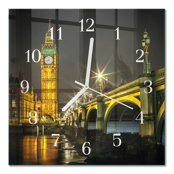 Quadrato orologio quadrato in vetro Londra