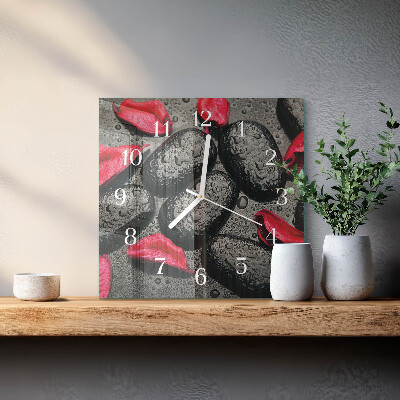 Orologio da parete quadrato Pietre