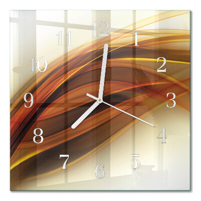 Orologio in vetro decorativo quadrato Astrazione