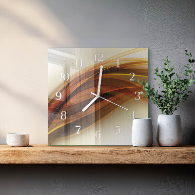 Orologio in vetro decorativo quadrato Astrazione