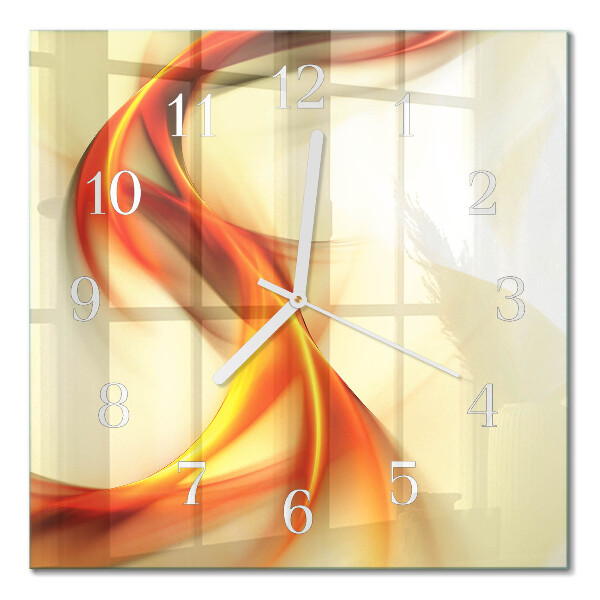 Orologio in vetro decorativo quadrato Astrazione